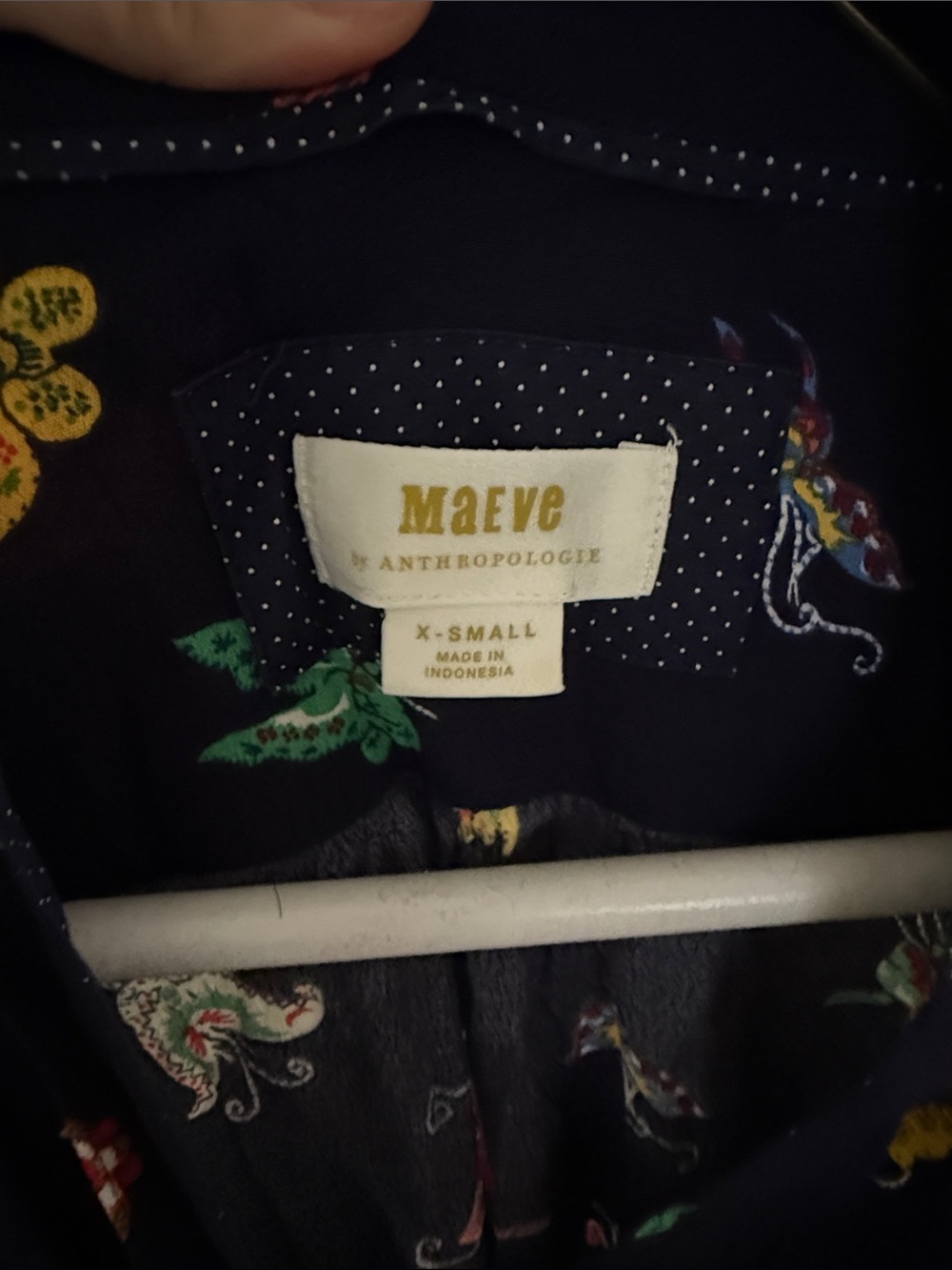 Maeve by Anthropologie Women’s Flutterby Dress Navy XS - Picture 7 of 8